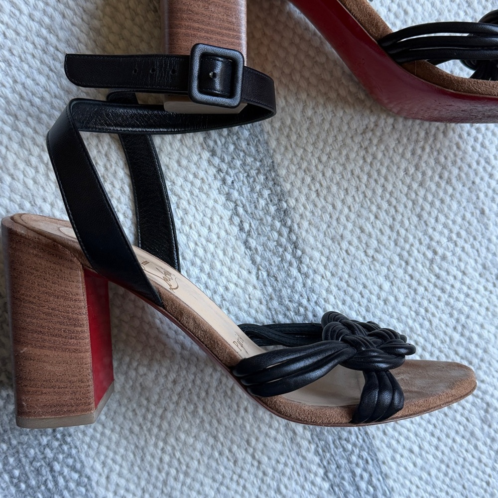 Louboutin Ella 85 Block Heel Sandal